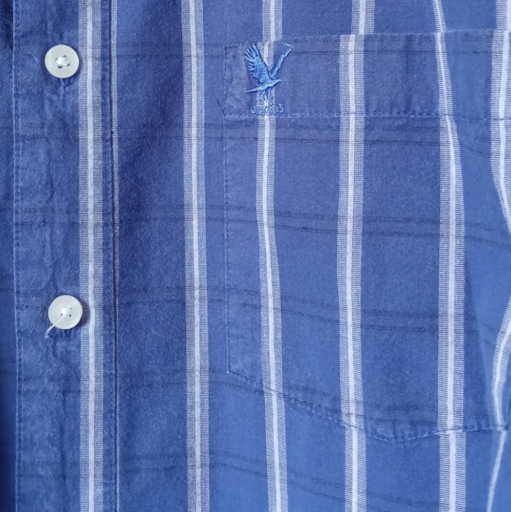 RADIUS BOYS BLUE GRAY BLACK PLAID LONG SLEEVE BUTTON DOWN SHIRT. SIZE S - Picture 8 of 11